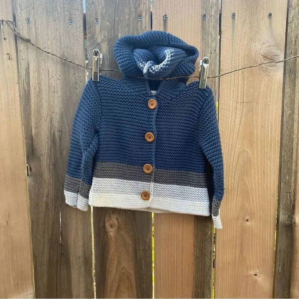 Nordstrom Baby Organic Cotton Knit Hoodie 9 months